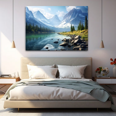 Mountain with Lake Painting